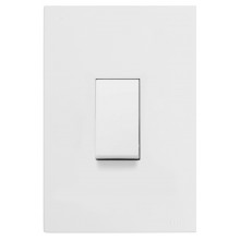 Conjunto Interruptor Simples Vertical 4x2 - RECTA BRANCO SATIN